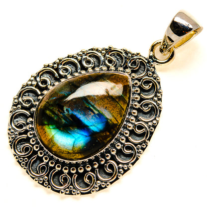 Labradorite Pendants handcrafted by Ana Silver Co - PD24798 - Photo 2
