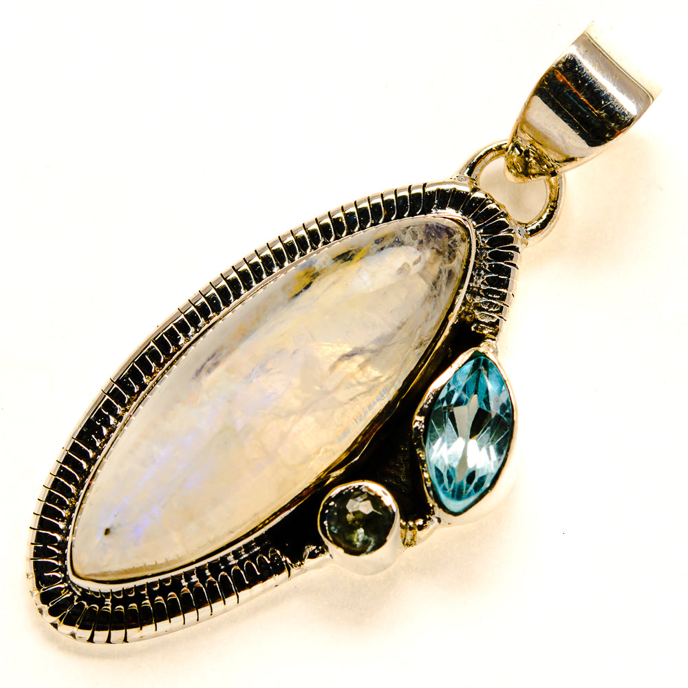 Rainbow Moonstone Pendants handcrafted by Ana Silver Co - PD24802 - Photo 2