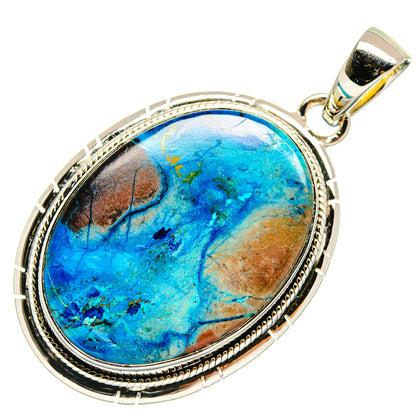 Chrysocolla Pendants handcrafted by Ana Silver Co - PD24814 - Photo 2