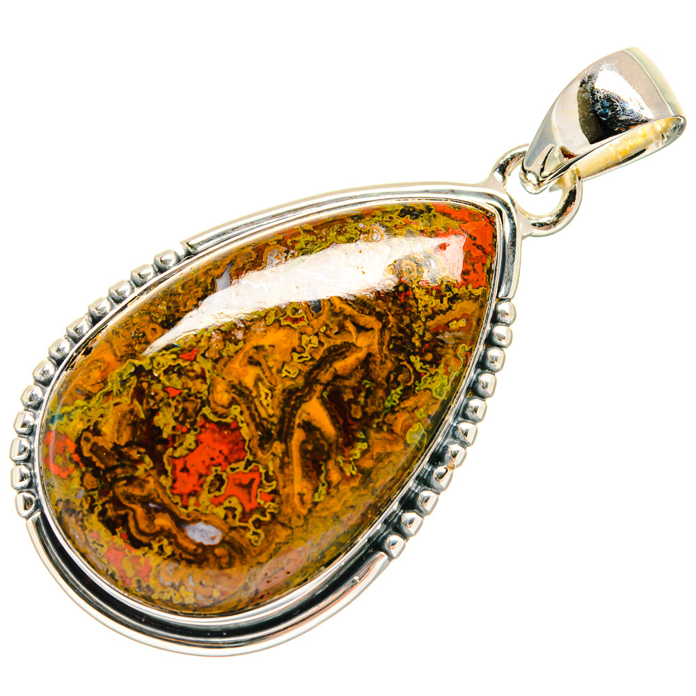 Moroccan Agate Pendants handcrafted by Ana Silver Co - PD24829 - Photo 2