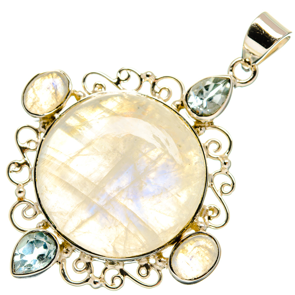 Rainbow Moonstone Pendants handcrafted by Ana Silver Co - PD24844 - Photo 2