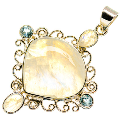 Rainbow Moonstone Pendants handcrafted by Ana Silver Co - PD24845 - Photo 2