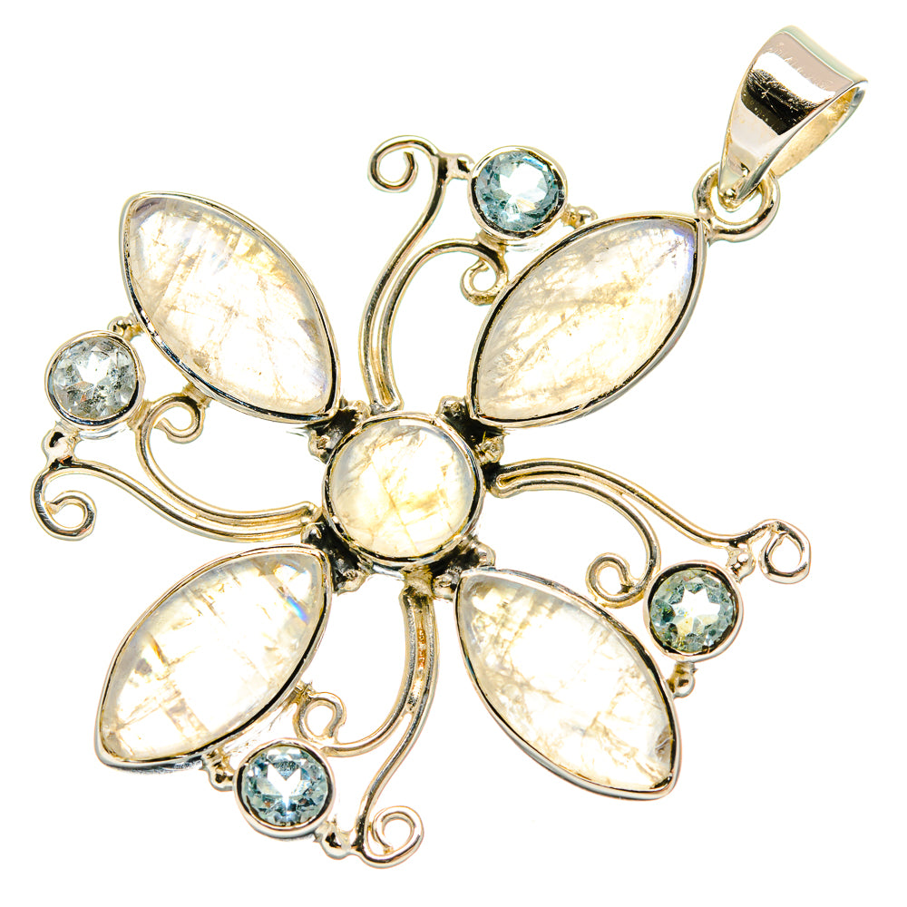 Rainbow Moonstone Pendants handcrafted by Ana Silver Co - PD24846 - Photo 2