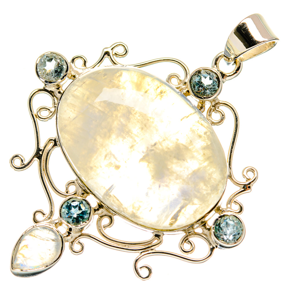 Rainbow Moonstone Pendants handcrafted by Ana Silver Co - PD24847 - Photo 2