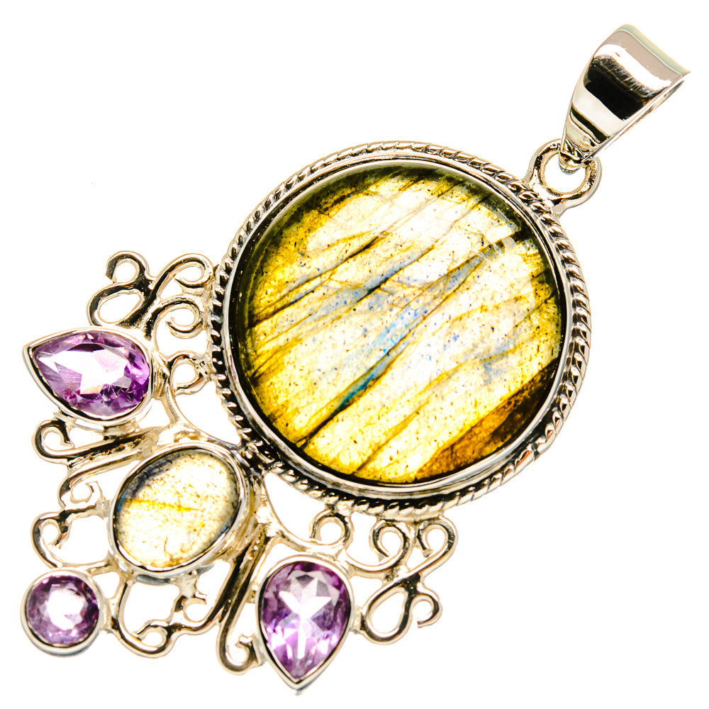 Labradorite Pendants handcrafted by Ana Silver Co - PD24850 - Photo 2