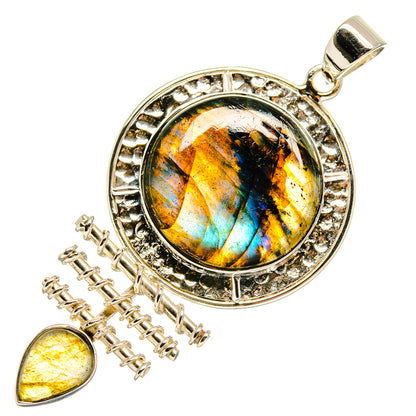 Labradorite Pendants handcrafted by Ana Silver Co - PD24851 - Photo 2