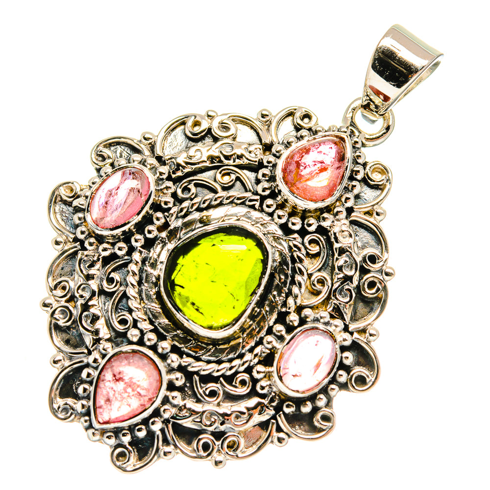 Green Tourmaline Pendants handcrafted by Ana Silver Co - PD24856 - Photo 2