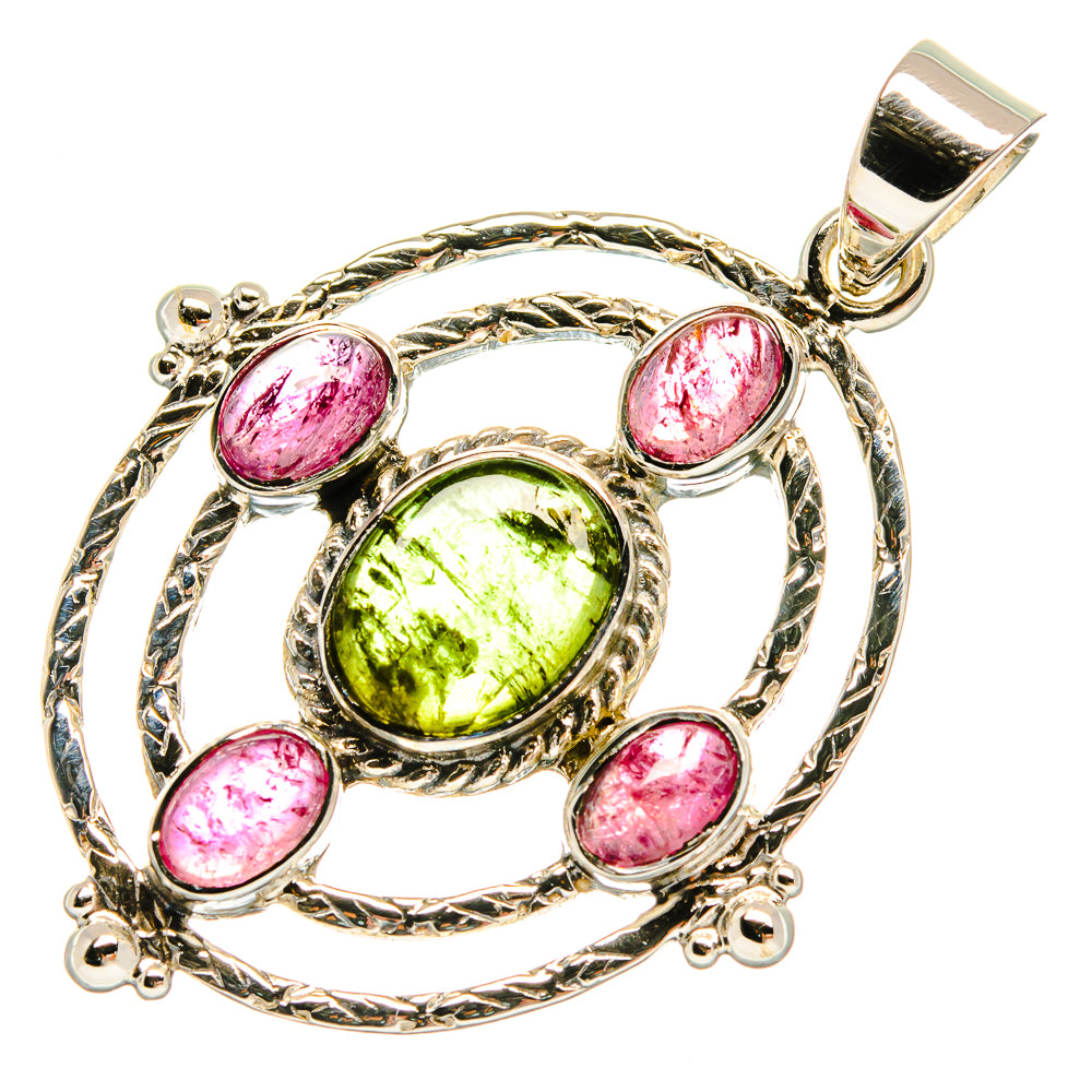 Green Tourmaline Pendants handcrafted by Ana Silver Co - PD24857 - Photo 2
