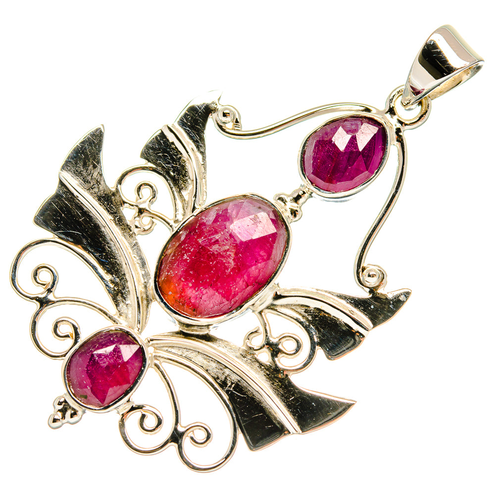 Ruby Pendants handcrafted by Ana Silver Co - PD24859 - Photo 2
