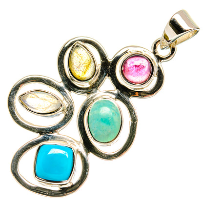 Sleeping Beauty Turquoise Pendants handcrafted by Ana Silver Co - PD24867 - Photo 2