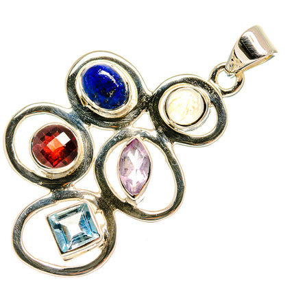 Lapis Lazuli Pendants handcrafted by Ana Silver Co - PD24868 - Photo 2