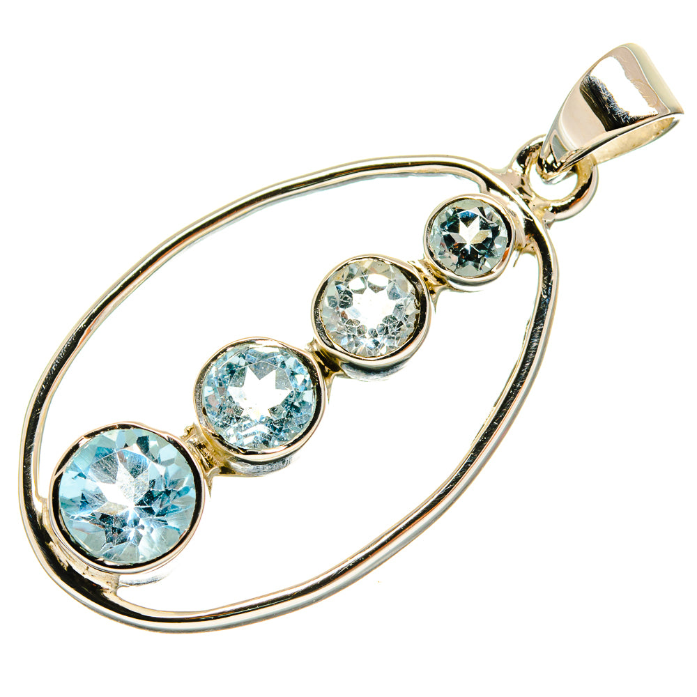 Blue Topaz Pendants handcrafted by Ana Silver Co - PD24884 - Photo 2