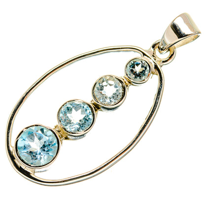 Blue Topaz Pendants handcrafted by Ana Silver Co - PD24884 - Photo 2