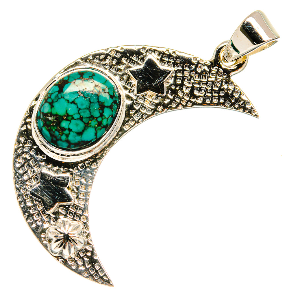 Tibetan Turquoise Pendants handcrafted by Ana Silver Co - PD24887 - Photo 2