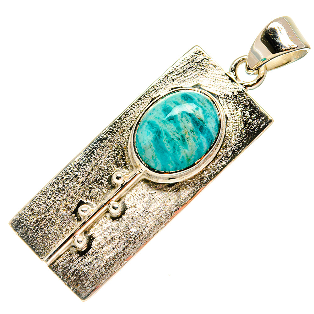 Amazonite Pendants handcrafted by Ana Silver Co - PD24892 - Photo 2