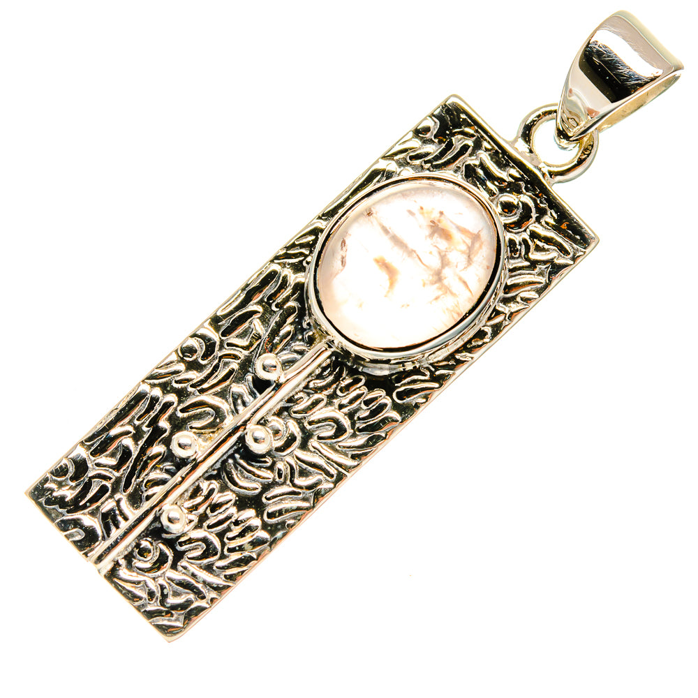 Rose Quartz Pendants handcrafted by Ana Silver Co - PD24894 - Photo 2