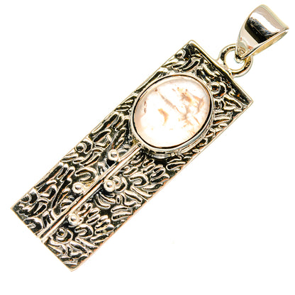 Rose Quartz Pendants handcrafted by Ana Silver Co - PD24894 - Photo 2