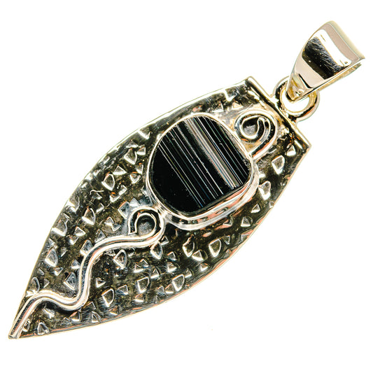 Black Tourmaline Pendants handcrafted by Ana Silver Co - PD24907 - Photo 2
