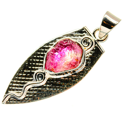 Pink Tourmaline Pendants handcrafted by Ana Silver Co - PD24908 - Photo 2