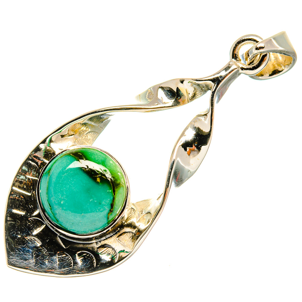 Tibetan Turquoise Pendants handcrafted by Ana Silver Co - PD24912 - Photo 2
