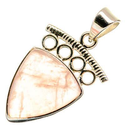 Rose Quartz Pendants handcrafted by Ana Silver Co - PD24916 - Photo 2