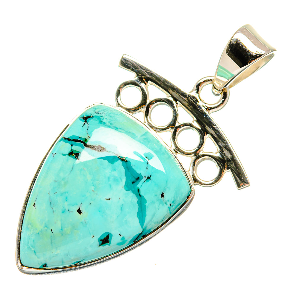 Tibetan Turquoise Pendants handcrafted by Ana Silver Co - PD24918 - Photo 2