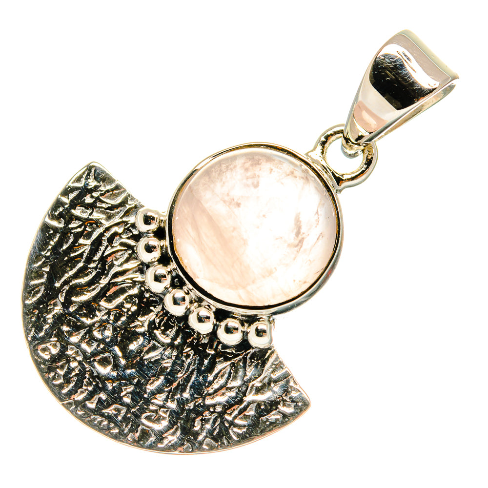 Rose Quartz Pendants handcrafted by Ana Silver Co - PD24924 - Photo 2