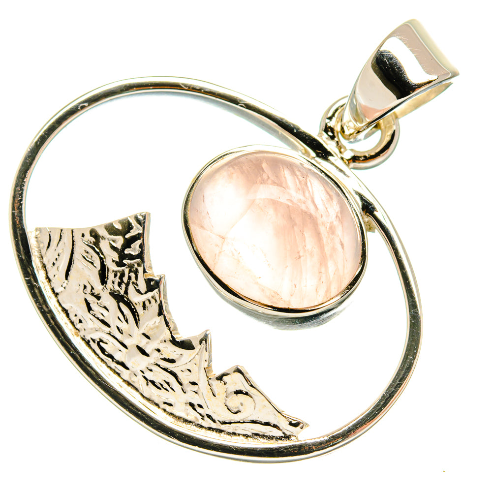 Rose Quartz Pendants handcrafted by Ana Silver Co - PD24941 - Photo 2