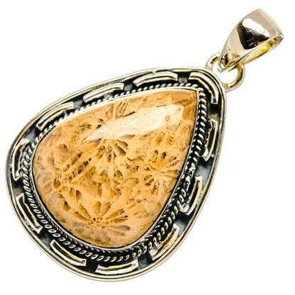 Fossil Coral Pendants handcrafted by Ana Silver Co - PD24980 - Photo 2