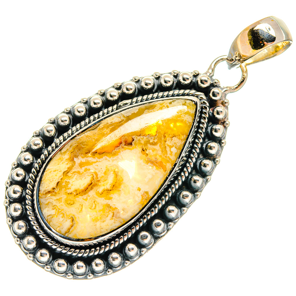 Plume Agate Pendants handcrafted by Ana Silver Co - PD24983 - Photo 2