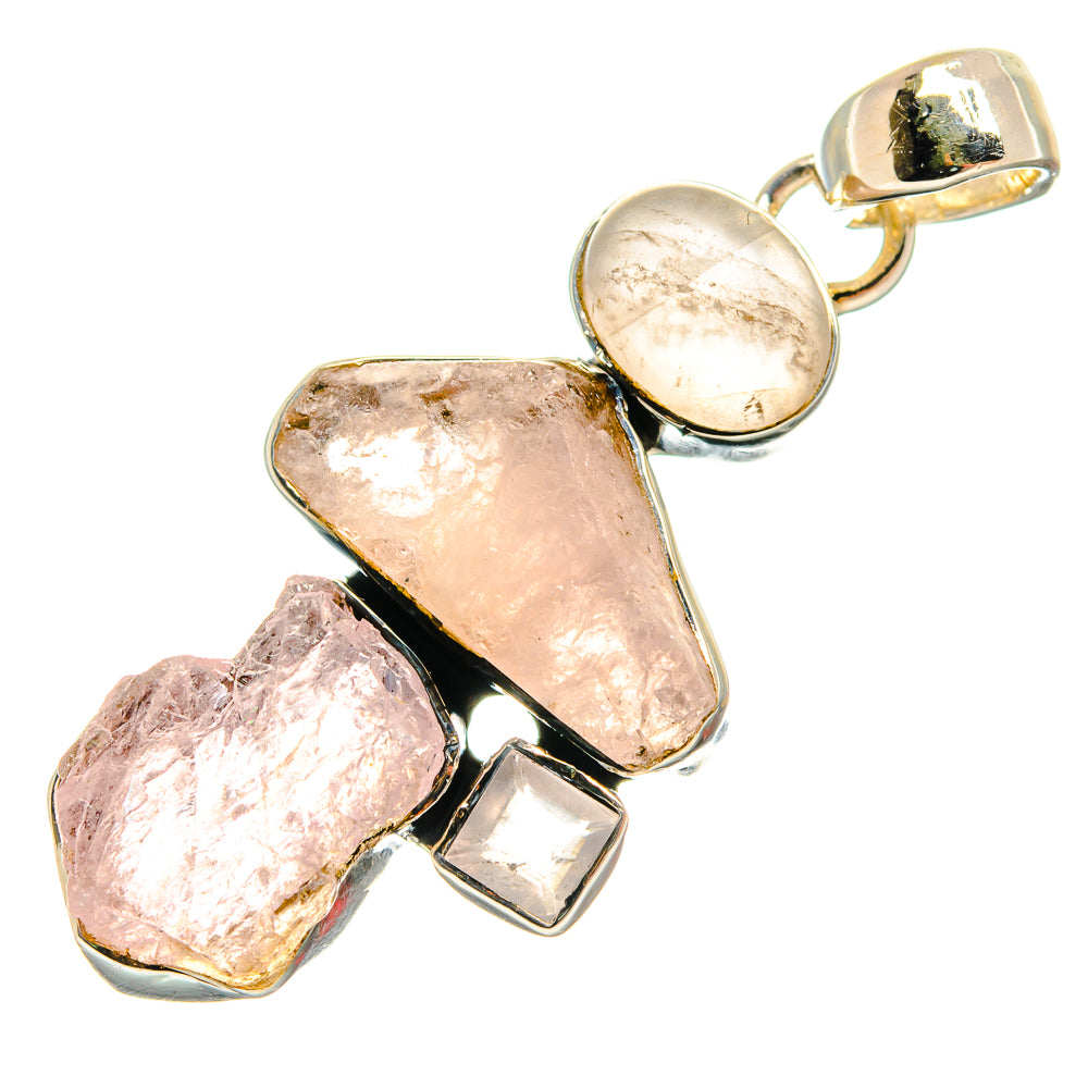 Rose Quartz Pendants handcrafted by Ana Silver Co - PD25004 - Photo 2