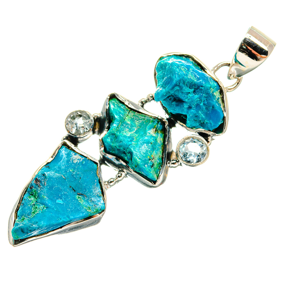 Chrysocolla Pendants handcrafted by Ana Silver Co - PD25010 - Photo 2
