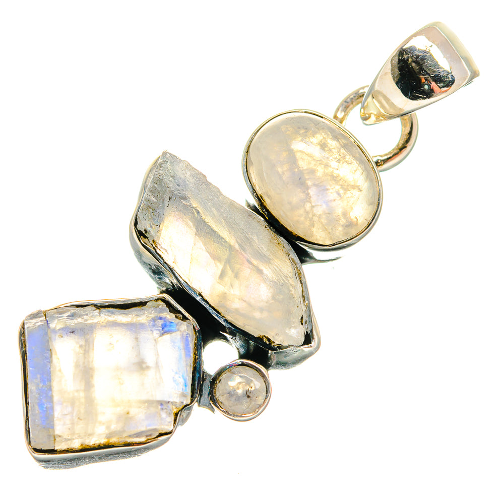 Rainbow Moonstone Pendants handcrafted by Ana Silver Co - PD25013 - Photo 2