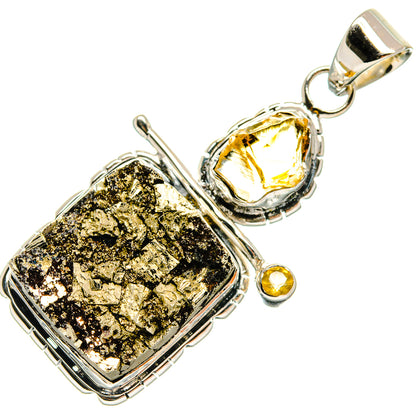 Pyrite Pendants handcrafted by Ana Silver Co - PD25040 - Photo 2