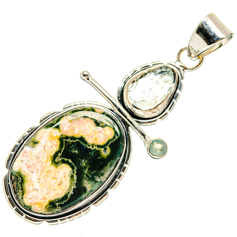 Ocean Jasper Pendants handcrafted by Ana Silver Co - PD25043 - Photo 2