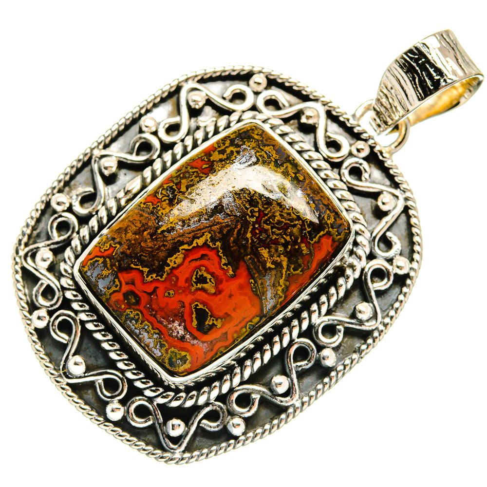 Moroccan Agate Pendants handcrafted by Ana Silver Co - PD25051 - Photo 2