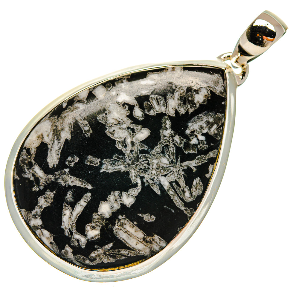 Chrysanthemum Stone Pendants handcrafted by Ana Silver Co - PD25058 - Photo 2