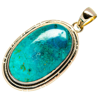 Chrysocolla Pendants handcrafted by Ana Silver Co - PD25064 - Photo 2