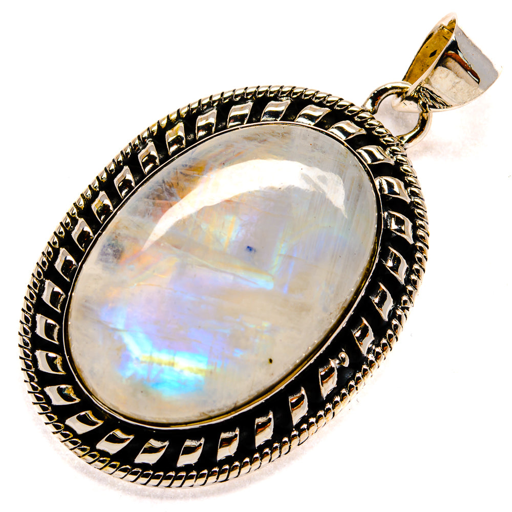 Rainbow Moonstone Pendants handcrafted by Ana Silver Co - PD25069 - Photo 2