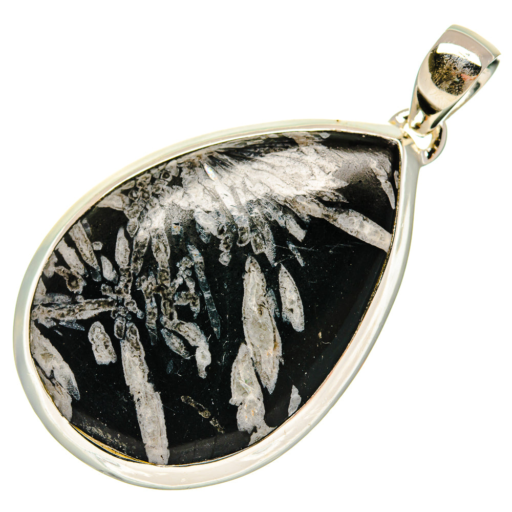 Chrysanthemum Stone Pendants handcrafted by Ana Silver Co - PD25088 - Photo 2