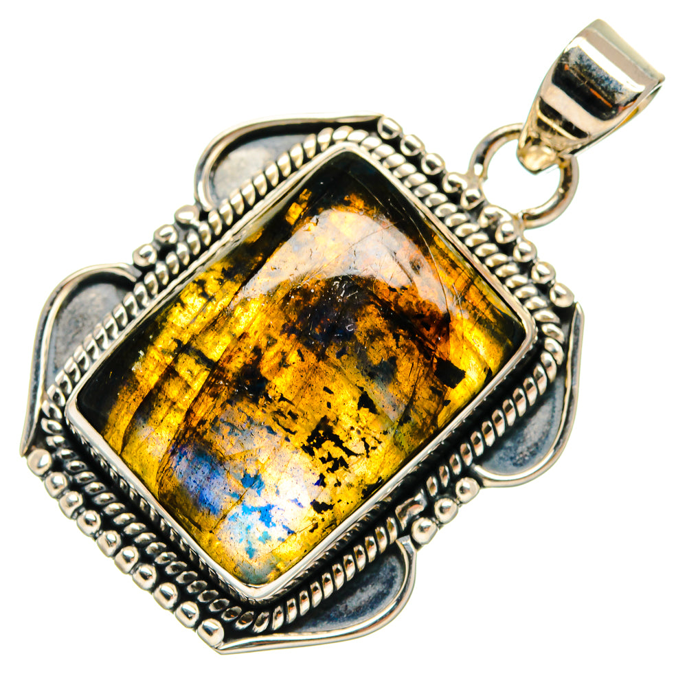 Labradorite Pendants handcrafted by Ana Silver Co - PD25096 - Photo 2