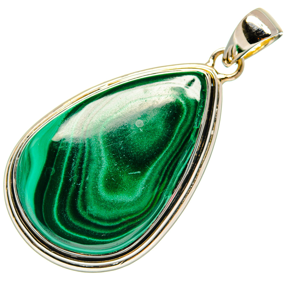 Malachite Pendants handcrafted by Ana Silver Co - PD25102 - Photo 2