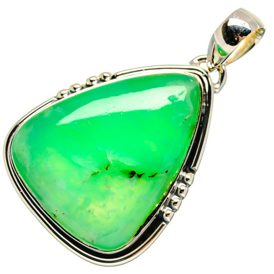 Chrysoprase Pendants handcrafted by Ana Silver Co - PD25108 - Photo 2