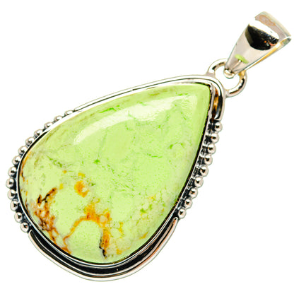 Lemon Chrysoprase Pendants handcrafted by Ana Silver Co - PD25110 - Photo 2