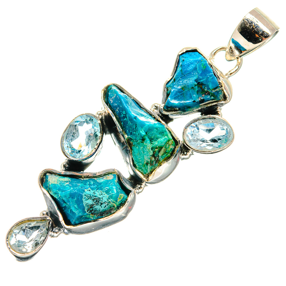Chrysocolla Pendants handcrafted by Ana Silver Co - PD25123 - Photo 2