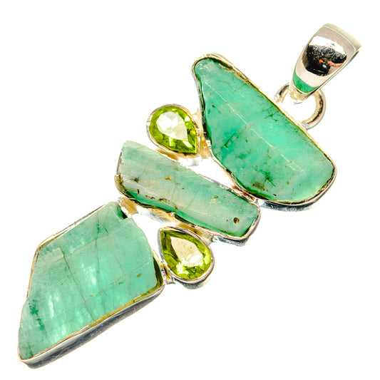 Chrysoprase Pendants handcrafted by Ana Silver Co - PD25124 - Photo 2