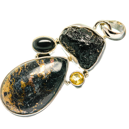 Pyrite Agate Pendants handcrafted by Ana Silver Co - PD25137 - Photo 2