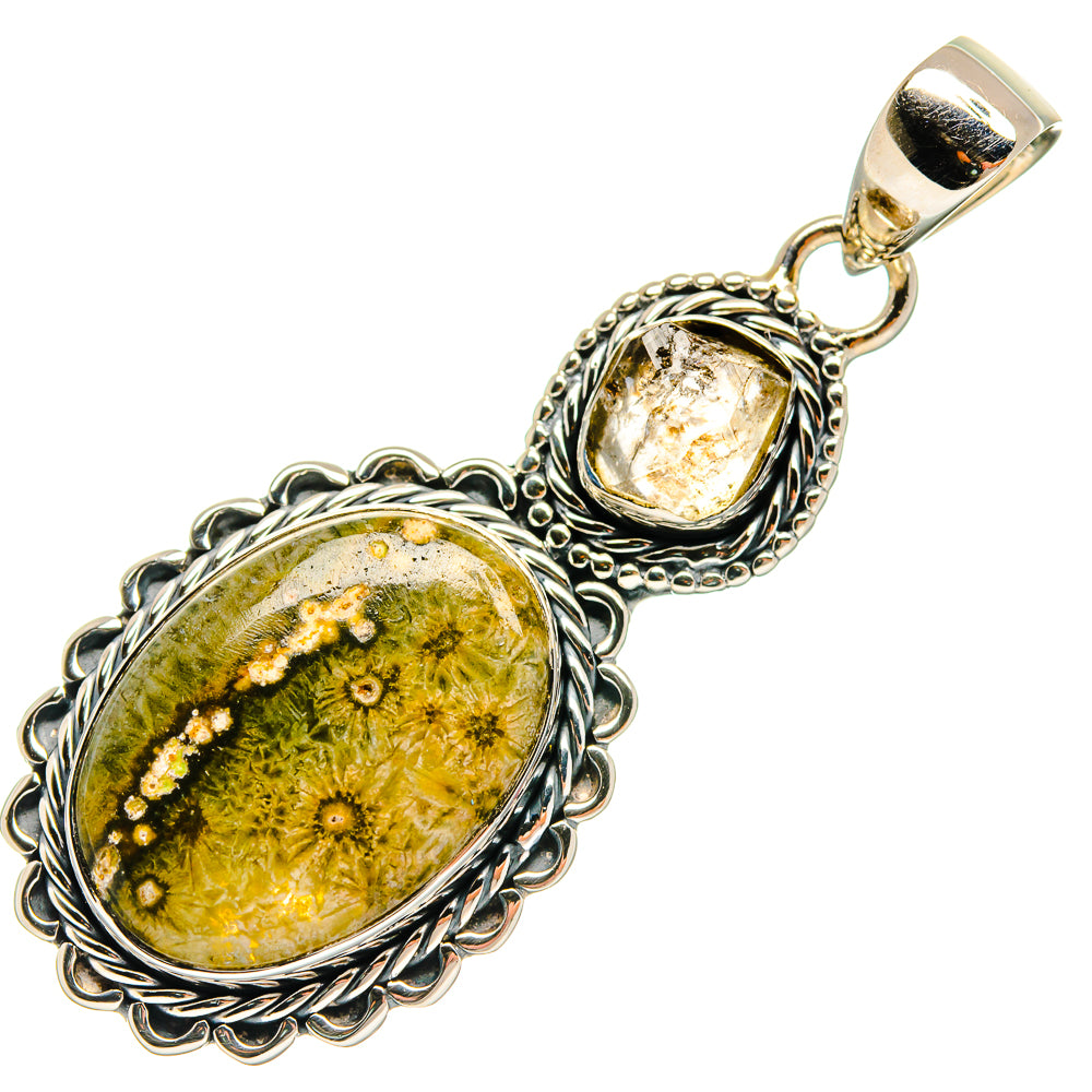 Ocean Jasper Pendants handcrafted by Ana Silver Co - PD25139 - Photo 2