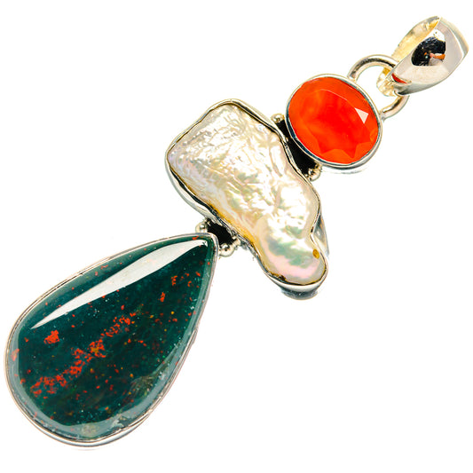Bloodstone Pendants handcrafted by Ana Silver Co - PD25140 - Photo 2