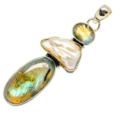 Labradorite Pendants handcrafted by Ana Silver Co - PD25146 - Photo 2